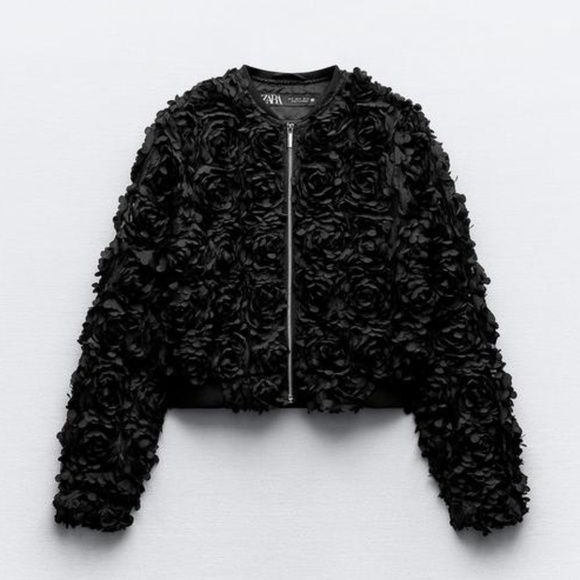 Zara STRUCTURED FABRIC JACKET - Picture 1 of 9